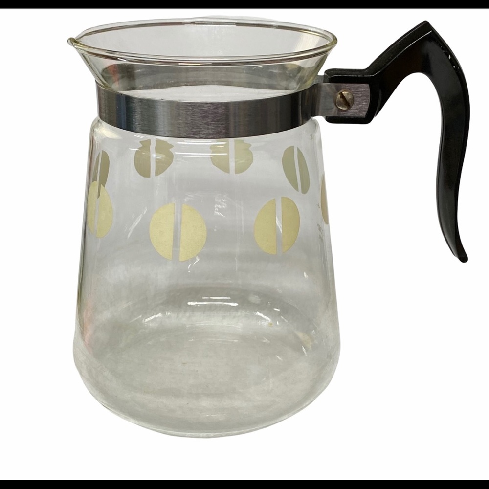 Vintage Cory Dbfl Glass Coffee Carafe Pot w/ half circle design 8 cup Retro MCM